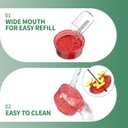 Dreamdrawer Window Hummingbird Feeder, Small Hummingbird Feeder for Outdoors with Strong Suction Cup - Metal Base & 6 Feeding Ports, Easy to Clean and Refill