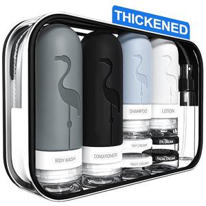 Vipop Empty 3 oz Travel Size Bottles Toiletries Containers for Toiletries Liquids，Small Silicone Mini Refillable Leak Proof TSA Approved Travel Bottles for Creams Shampoo and Conditioner Traveling