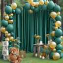 8x10FT Hunter Green Backdrop Curtains for Wedding Parties, Wrinkle Free Polyester Photography Backdrop Drapes for Christmas Birthday Parties Stage Background Stand Decorations 4x10ft,2 Panels