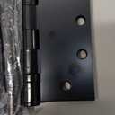 3 Pack - 4.5'' x 4.5'' Commercial Grade Ball Bearing Door Hinge, Non-Removable Pin, UL Listed & 3 Hour Fire Rated, Full Mortise, JS-5BB1 (Matte Black)