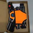 PHOEPET No Pull Dog Harness Medium Reflective Front Clip Vest with Handle,Adjustable 2 Metal Rings 3 Buckles,[Easy to Put on & Take Off](M, Orange)