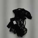 Lilosy Sexy Underwire Cute Push Up Strappy Embroidered Mesh Sheer Lingerie Set See Through Panty Bra (Medium, Black)