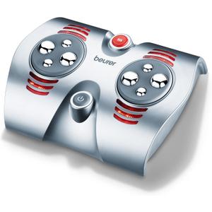 Beurer Shiatsu Foot Massager with 8 Rotating Nodules & Optional Heat Function, Basic, Silver
