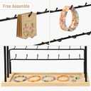 Earring Display for Vendors 6 Tier 42 Hooks Wood Earring Display Rack Holder for Earings Necklaces Rings Bracelets Keychains