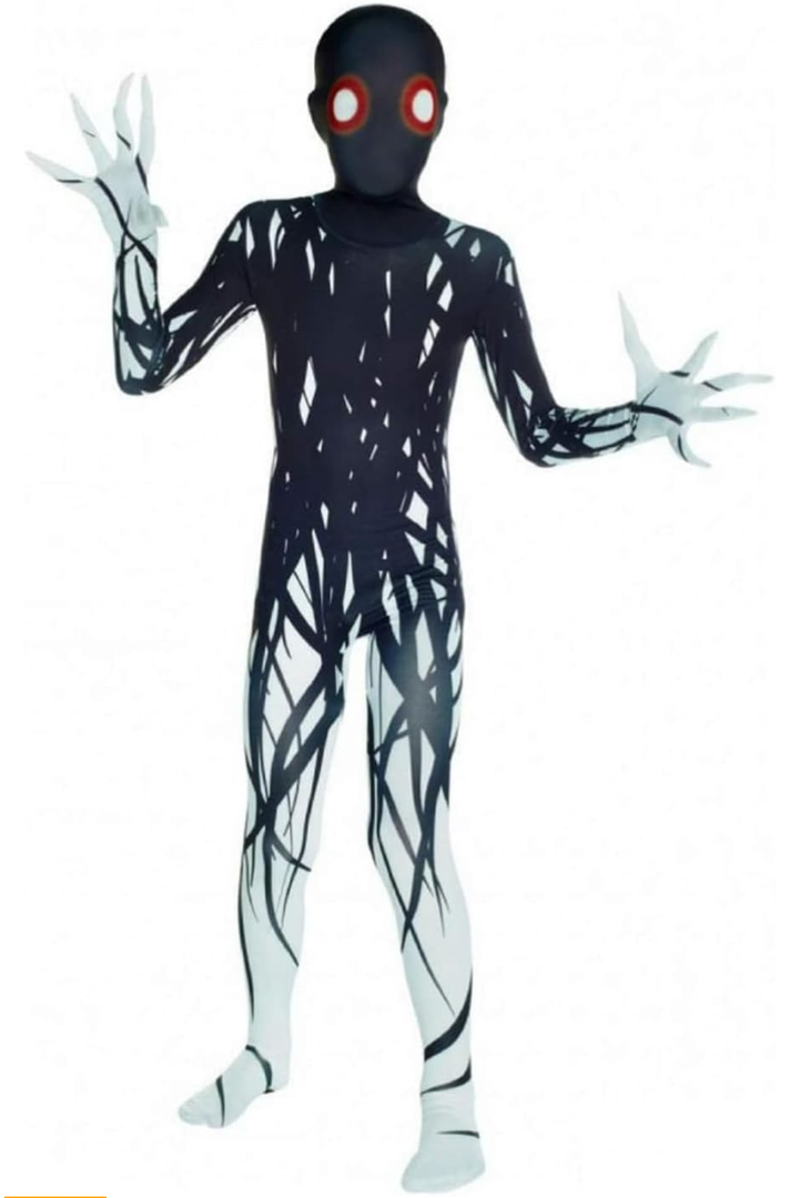Morphsuits Zalgo Costume Kids, The Rake Costume Kids, Monster Costume Kids, Scary Halloween Costumes for Boys, Small