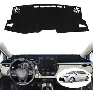 for Toyota Corolla Accessories 2019-2025 2026 Dash Cover Dashboard Cover Mat Custom Fit Center Console Cover Hatch Sedan Sunshield Protector Pad (Not for Corolla Cross)