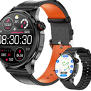 Smart Watches for Men, 1.46" Fitness Tracker (Make Calls/Text), GPS and Offline Maps Navigation,5 Satellite Systems, Health,      Compass/Altitude/Barometer,100+Sports Mode for Android iOS with 2 Straps