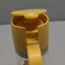 Aelga Glass Honey Dispenser No Drip - 9 OZ Honey Pot Honey Jar with Handle - Maple Syrup Dispenser (Yellow)