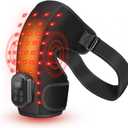 Cordless Red Light Therapy for Shoulder with Heat & Massage Vibration, Separate 5000mAh Portable Near-Infrared Light Therapy Wrap for Shoulder Discomfort, 3 Heat 4 Vibration Modes, 660nm & 850nm LEDs