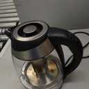 Chefman Electric Kettle with Temperature Control, 5 Presets LED Indicator Lights, Removable Tea Infuser, Glass Tea Kettle & Hot Water Boiler, 360 Swivel Base, BPA Free, Stainless Steel, 1.8 Liters