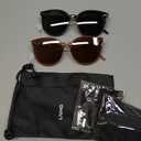 Livho Polarized Sunglasses, Retro & Oversized Shades for Women with Round Lenses