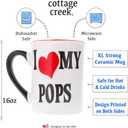 Cottage Creek Coffee Cup | 16oz I Love My Pops Ceramic Coffee Mug | Extra Large Mens Mug for Home Decor, Kitchen & Desk | Gifts for Men, Grandpa, Dad, Papaw, Papa