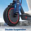 VOLPAM Electric Scooter with Double Suspension, 350W Strong Motor, Max 19 MPH Top Speed & 17 Miles Range, 8.5" Foldable E Scooter with Smart APP, Cruise Control
