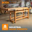 Bora Heavy Duty Workbench 4-Caster Set for Workshop Mobility, Swivel, Locking 155 Pound Non-Marking Rubber 3-inch Wheels, Total Weight Capacity of 620 pounds, Metal Foot Levers for Braking, PM-950