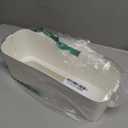 OUNONA Kitchen Hanging Basket Dormitory Bedside Basket Bedside Organizer Metal Hanging Storage (White)