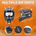 OUMURS DOT Adult ATV Dirt Bike Helmet with Goggles Gloves & Mask Adjustable Sun Visor Motorcycle Adult Helmet Off-Road Motocross Downhill Moped MX for Unisex-Adult-809 Matte Black,