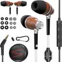 Symphonized Premium Airtube Headphones EMF Earbuds, 3D Sound, Microphone Volume Control, 8mm Bass Drivers Granting High Audio Quality 3.5mm Audio Jack