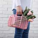 BABANA Jelly Bags - (Set) Small and Large Mother Daughter Jelly Totes | Reusable Gift Basket, Beach Bags - (Small, Large) - Pale Pink