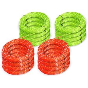 8 Pack AL2420PD 0.095 Replacement Twisted Trimmer Lines Compatible with All EGO 15-Inch String Trimmers, 112 FT Dual Color Pre-Cut Heavy Duty Weed Wacker String for EGO Line Trimmers