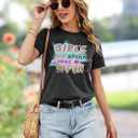 80s Shirts for Women Retro 1980s Party Tees 80s' Disco Music Gifts T-Shirts Tops (L)