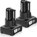 High Capacity2Pack 6.0Ah Replacement GBA12V60 for Bosch 12v Batteries BAT414 GBA12V30 BAT414-2PK BAT411, Compatible with Bosch12V Max Cordless Power Tools & Chargers GAL12V-20 GAL12V-40 GAX1218V-30