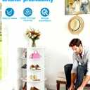 8 Tier Rotating Shoe Rack Tower, Spinning Shoe Organizer Rotating Shelf, Space-Saving 360 Revolving Shoe Rack Storage Round Carousel for Entryway, Closet & Bedroom (Shoe Rack 01)