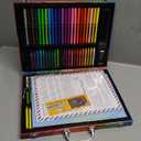 Art Supplies, 180 Pack Drawing Painting Set for Kids Girls Boys Teens, Coloring Art Kit Gift Case with Clipboard, Coloring Papers, Oil Pastels, Crayons, Colored Pencils, Watercolor Cakes, Markers,