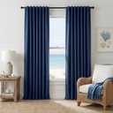 RYB HOME Navy Blue 100% Blackout Curtains for Bedroom 96 inches Long 52 inches Wide, Thermal Insulated &Privacy Assurd Curtains for Boy's Room/Sliding Glass Door/Living Room, 2 Panels