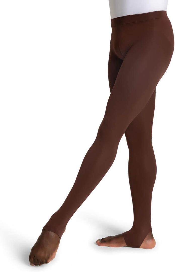 Capezio womens Ultra Soft Self Knit Waistband Stirrup Tight (Small-Medium, Java)