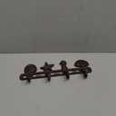 Comfify Vintage Seashell Coat Hook Hanger Rustic Cast Iron Wall Hanger w/ 4 Decorative Hooks - Includes Screws and Anchors - Beach House Decor - Brown