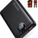 Glaais 20000mAh 7.4V 5V Heated Vest Battery Pack, Rechargeable Battery Pack for Heated Vest Compatible with ORORO, Power Bank for Heated Vest for TODWARM, for XINSONYUELL, for Weamest (Black)