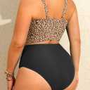 Daci Plus Size Two Piece Swimsuits - Women High Waisted Bikini Tummy Control Bathing Suits Knot Twist Swimwear 2025, 18W