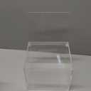 Clear Acrylic Display Case, Self-Assembly Acrylic Box with White Thick Base and Upward Swing Door, Dustproof Protection Showcase Organizer for Collectibles Doll Toys Models (15X15X25cm/6X6X10inch)