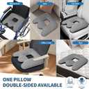 Tailbone Pain Relief Cushion - Orthopedic Coccyx Pillow for Bed Sores, Hemorrhoids & Recovery | Breathable Seat Pad for Office Chair, Car & Wheelchair (Gray)