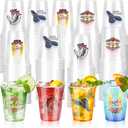 100 Pcs Derby Plastic Cups, 16 oz Mint Julep Disposable Party Cups for Horse Racing Derby Party Supplies