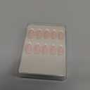 Glamnetic Press On Nails - MaDamn | French Tip Nails, UV Finish Short Pointed Almond Shape, Salon Quality Semi-Transparent Nails in 12 Sizes - 24 Nail Kit with Glue