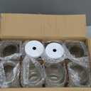 8 Pack Glass Juicing Bottle Drinking Jars with 2 Straws & 2 Lids w Hole- 16 OZ Travel Water Cups with Colored Airtight Lids, Reusable Tall Mason Jar for Juice, Bubble Tea, Smoothie, Tea, Kombucha