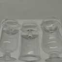 MyGift Clear Glass Apothecary Jars with Lid, Decorative Footed Vase, Candy Buffet Containers, Set of 3