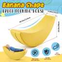 Geelin Banana Sensory Rocking Chair for Kids, Foam Rocker Seat for Toddlers, Focus & Engagement, for Classroom, Daycare, Playroom & Calm Corner, Yellow, 44.8" x 18.5" x 9.8"