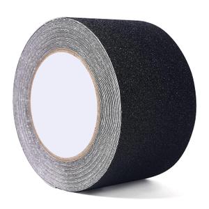 Grip Tape 3 Inch x 33 Ft, Heavy Duty Anti Slip Tape for Stairs, Strong Friction Non Skid Tape with Emery, Waterproof Grip Tape for Indoor, Outdoor, Step Treads, Black