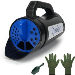 Qaobo 3-Adjustable-Setting Handheld Spreader, Multi-Use Lawn Spreaders for Fertilizer, Grass Seed, Salt and Ice Melt, Portable Spreader for Yard and Garden Snow Removal - Up to 80 Oz