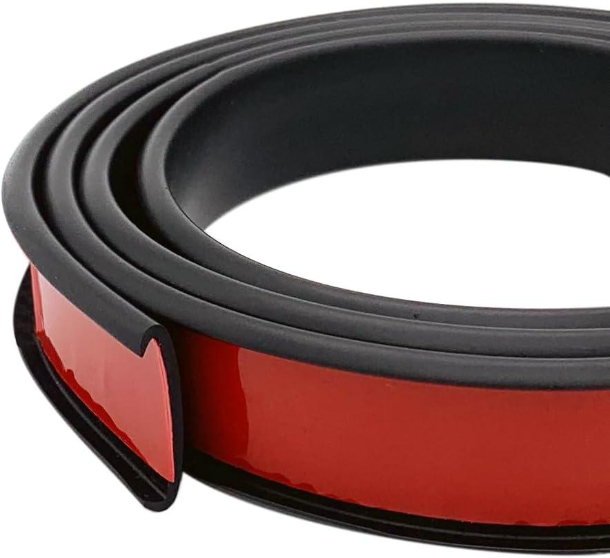 U Shape Edge Banding, Fit 3/4 inch Edge, Plywood Edge Protector, Self-Adhesive Edge Trim for Veneer, Furniture, Cabinets, Countertop, Shelves, Table, Marble; Black, 20Ft