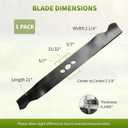 Replacement 2105200317A 21" Mower Blades, Compatible with HyperTough Murray Blackmax MNA152701 MNA 152901 MNA 152903 MNA152905 Push Mower, Replace for 84005221 2105200317, Pack of 1