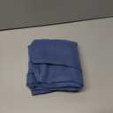 Lecloud Serena Semi-Sheer Blue Curtain Tiers 36 Inch Long, Kitchen Curtain for Windows, Short Cafe Curtains with Rod Pocket for Bedroom/Living Room (Each 40 W x 36 L, 2 Panels Set, Blue)