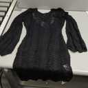 Womens Swimsuit Cover Up Long Sleeve Crochet Bathing Suit Mesh Backless Cover Ups Summer Beach Vacation Outfits 2026 (X-Small, Black)