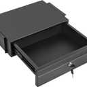 Under Desk Drawer 15.7" x 11.8" x 4.3", Under Desk Pull Out Drawer with Lock and Keys, 4.3 & 7.5 Optional Bracket Height, Storage Organizer for Workbench with Drawers