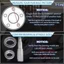 Trailer Hubs 5 Lug 4.5 5x4.5 for 3500Lb 1-1/16'' to 1-3/8'' #84 Tapered Trailer Axle 2 Sets
