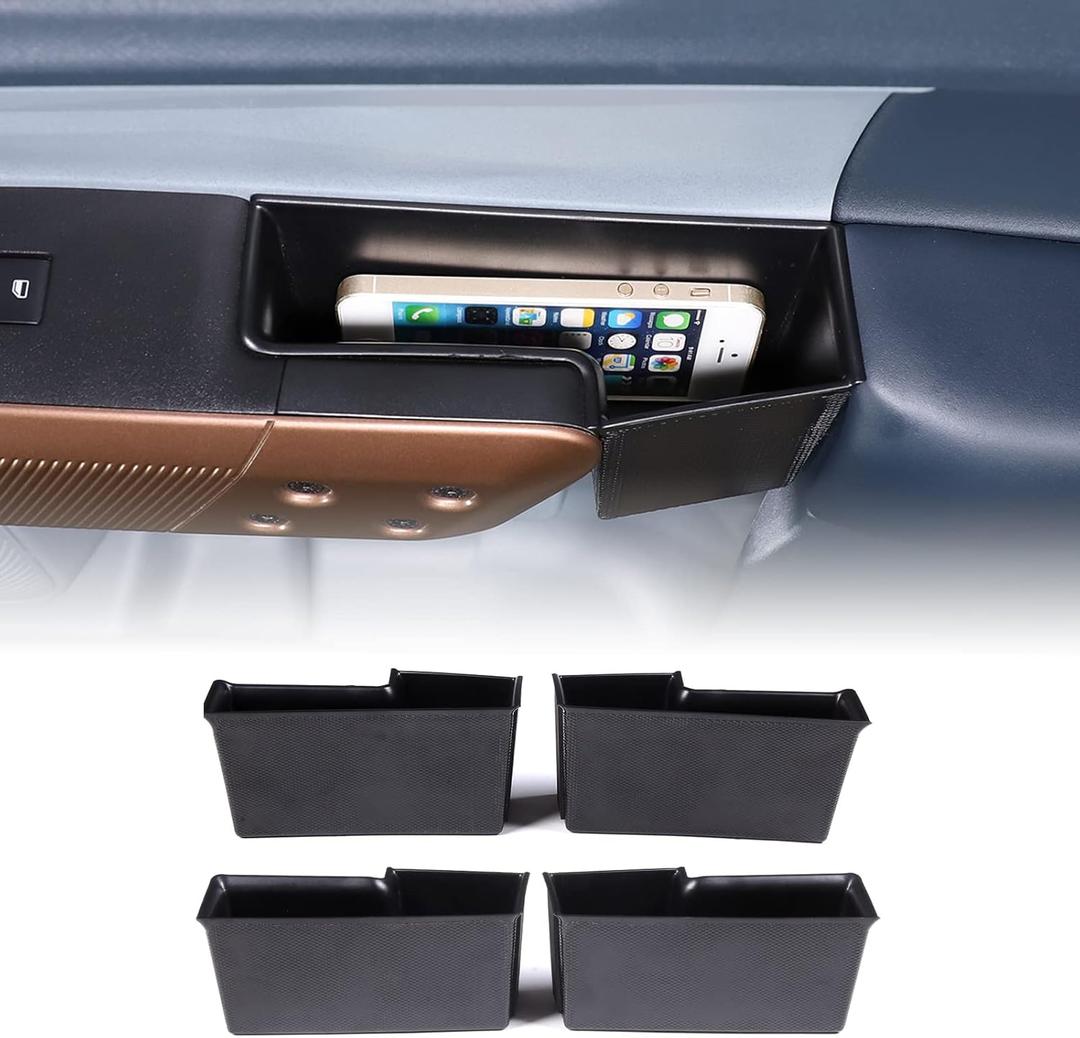 Car Front and Rear Door Storage Box Compatible with Ford Maverick 2022-2025 Car Door Storage Box Glove Organizer Tray Door Organizer Handle Pocket Tray Insert Glove Pallet Tray Interior Accessories