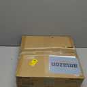 C Shaped End Table, Couch Side Tables for Living Room, Round Sofa End Table with Metal Frame, Small Wooden Snack Table for Bedroom, Small Spaces, Easy Assembly (Gold)