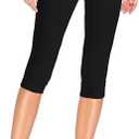 Hybrid & Company Women's Butt Lift Super Comfy Stretch Denim Capri Short Jeans Q43300 Black 7, M